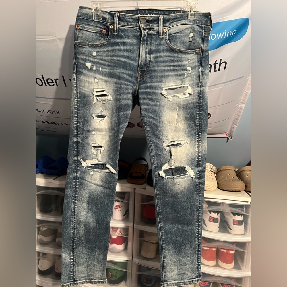 Mens american eagle jeans distressed